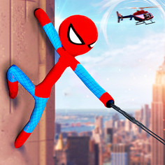 Grand Stickman Rope Hero Crime City